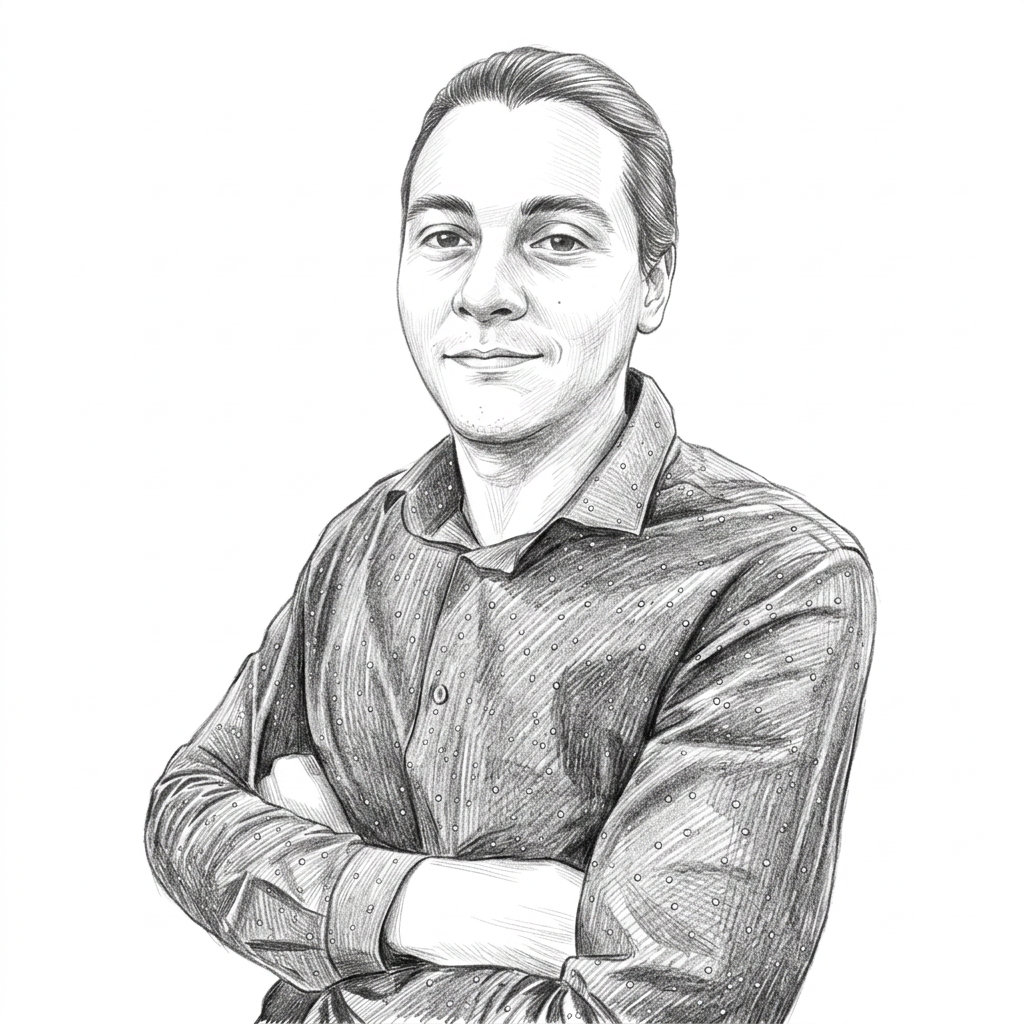 Boceto a lápiz de Reinaldo Sánchez